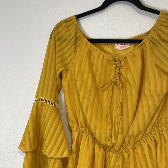 SHOWPO. CUPIDS ARROW PLAYSUIT IN MUSTARD | size 6 - Picture 6 of 11